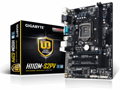 Pagrindinė plokštė GIGABYTE H110M-S2PV (Atnaujinta)
