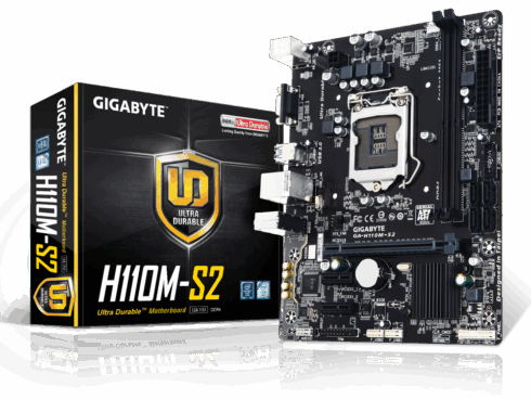 Pagrindinė plokštė GIGABYTE H110M-S2  (Atnaujinta)