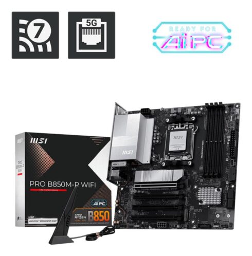 MSI PRO B850M-P WIFI su AMD B850 procesoriumi ir DDR5 atmintimi