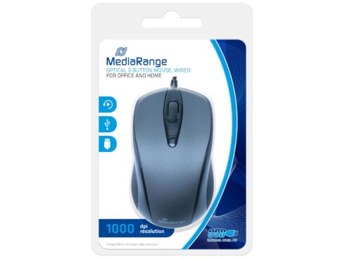MOUSE USB OPTICAL BLACK/GREY/MROS201 MEDIARANGE