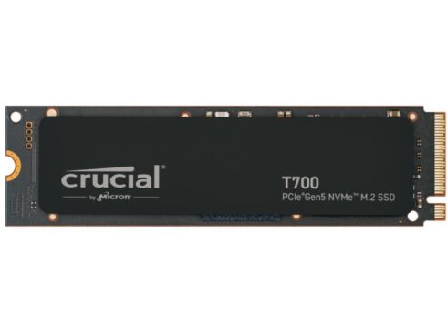 SSD CRUCIAL T700 4TB M.2 PCIe Gen5 NVMe TLC Write speed 11800 MBytes/sec Read speed 12400 MBytes/sec TBW 2400 TB CT4000T700SSD3