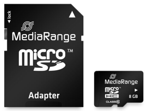 MEMORY MICRO SDHC 8GB C10/W/ADAPTER MR957 MEDIARANGE