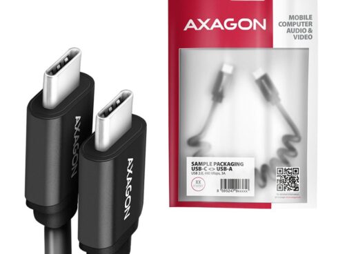 CABLE USB-C TO USB-C 1.1M 60W/TWISTER BLK BUCM-CM20TB AXAGON