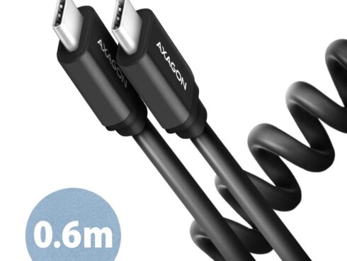 CABLE USB-C TO USB-C 0.6M 60W/TWISTER BLK BUCM-CM10TB AXAGON