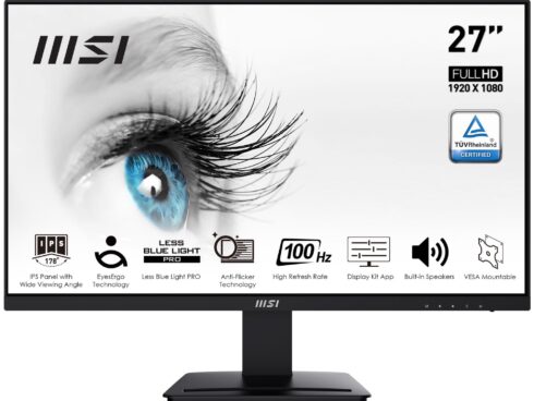LCD Monitor MSI PRO MP273A 27" Business Panel IPS 1920x1080 16:9 100Hz Matte 4 ms Speakers Tilt Colour Black PROMP273A