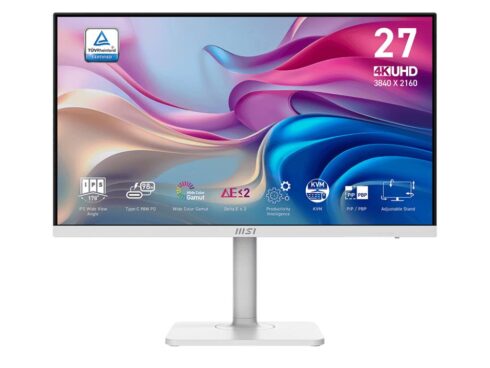 LCD Monitor MSI MODERN MD272UPHW 27" Business/4K Matte Panel IPS 3840x2160 16:9 60Hz 4 ms Speakers Colour White MODERNMD272UPHW