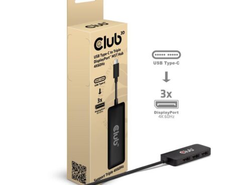 I/O HUB USB-C 3PORT DP/CSV-1553 CLUB3D