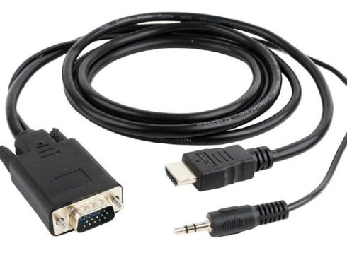 CABLE HDMI-VGA +3.5MM/1.8M A-HDMI-VGA-03-6 GEMBIRD