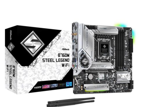 Mainboard ASROCK Intel B760 Express LGA1700 Micro-ATX Memory DDR5 Memory slots 4 1xPCI-Express 4.0 1x 1xPCI-Express 5.0 16x 4xM.2 1xHDMI 1xDisplayPort 2xUSB 2.0 5xUSB 3.2 1xUSB-C 1xPS/2 1xRJ45 3xAudio port B760MSTEELLEGENDWIFI