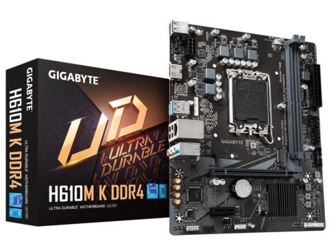 Mainboard GIGABYTE Intel H610 LGA1700 Micro-ATX Memory DDR4 Memory slots 2 H610MKDDR42.0