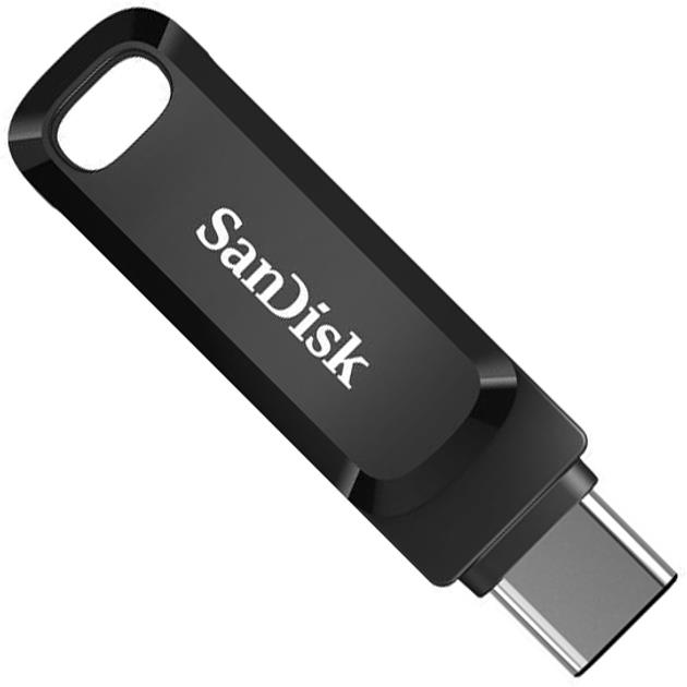 1b236428-92e2-4307-8246-e3f440b3d2e2 USB-C atminties kortelė Sandisk Ultra Dual Drive Go, juoda, 128GB