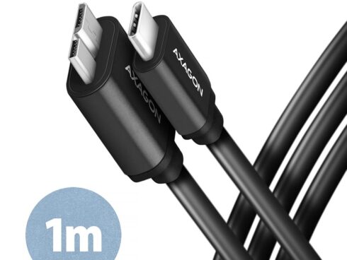 CABLE USB-C TO MICRO-B 1M/SPEED BLK BUMM3-CM10AB AXAGON