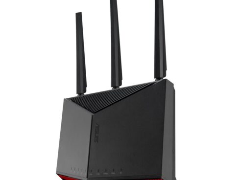Wireless Router ASUS 6800 Mbps Mesh Wi-Fi 5 Wi-Fi 6 Wi-Fi 6e Wi-Fi 7 IEEE 802.11a IEEE 802.11b IEEE 802.11g IEEE 802.11n IEEE 802.11ac IEEE 802.11ax USB 2.0 3x2.5GbE LAN  WAN ports 2 Number of antennas 4 RT-BE86U