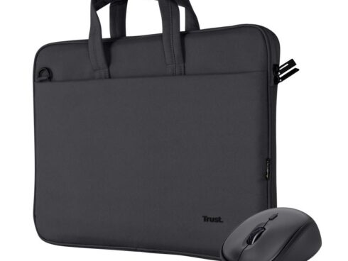 NB CASE BOLOGNA 16" +MOUSE SET/BLACK 24988 TRUST