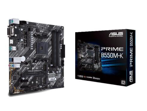 Mainboard ASUS AMD B550 SAM4 ATX 3xPCI-Express 3.0 1x 1xPCI-Express 3.0 16x 2xM.2 1xPCI-Express 4.0 16x Memory DDR4 Memory slots 4 1xHDMI 1xDisplayPort 2xUSB 2.0 1xUSB type C 5xUSB 3.2 1xOptical S/PDIF 1xRJ45 5xAudio port PRIMEB550-PLUS