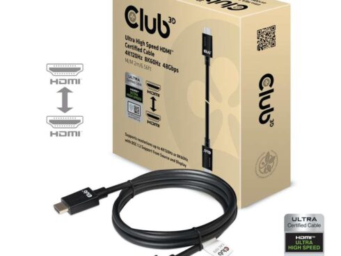 CABLE HDMI TO HDMI 2M/M/M CAC-1372 CLUB3D