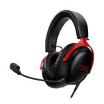 Ausinės HyperX Cloud III su juoda ir raudona spalva