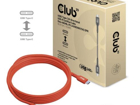 CABLE USB-C TO USB-C 3M/M/M CAC-1513 CLUB3D