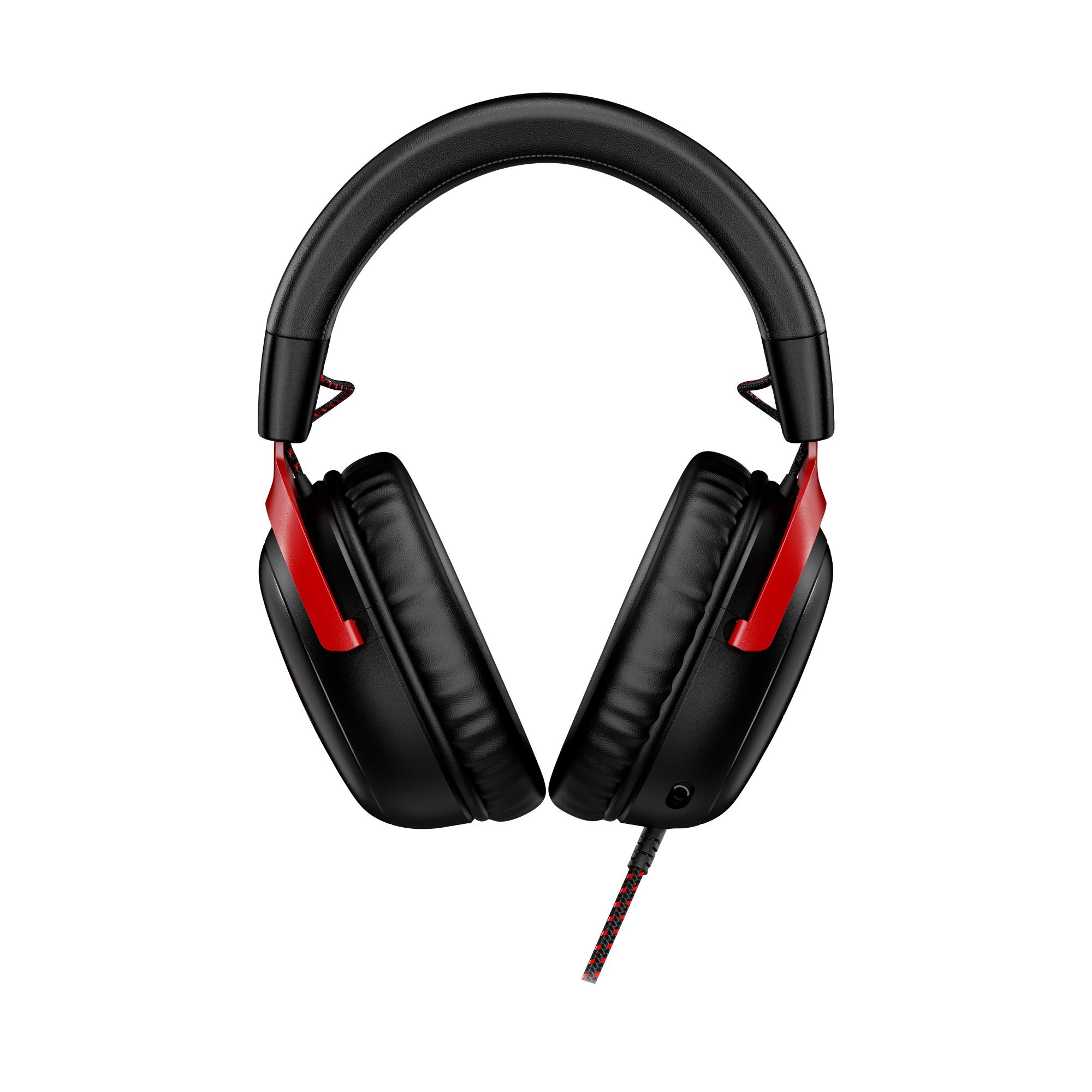 2e7f7b84-9fb3-4c38-afbf-f9b9bb12c91f Ausinės HyperX Cloud III su raudonais akcentais, matomos iš šono
