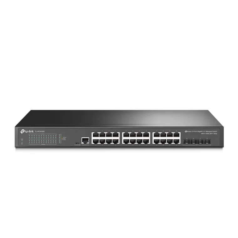 TP-LINK 24-Port 10/100/1000Mbps komutatorius su L2 valdymu