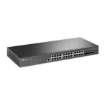 Komutatorius TP-LINK SG3428X, šoninis vaizdas su SFP+ prievadų išdėstymu
