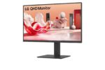 Monitorius LG 27BA65QB-B, šoninis vaizdas su reguliuojamu aukščiu