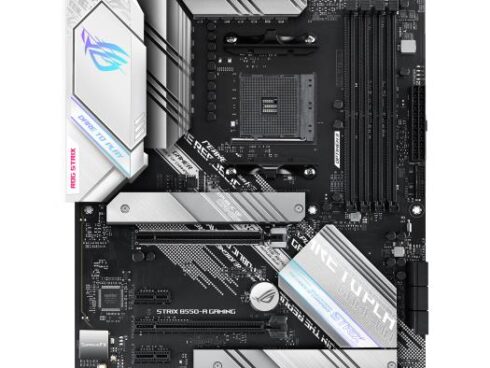 Mainboard ASUS AMD B550 SAM4 ATX 3xPCI-Express 3.0 1x 1xPCI-Express 3.0 4x 1xPCI-Express 4.0 16x 2xM.2 Memory DDR4 Memory slots 4 1xHDMI 1xDisplayPort 2xAudio-In 3xAudio-Out 2xUSB 2.0 1xUSB type C 5xUSB 3.2 1xOptical S/PDIF 1xRJ45 ROGSTRIXB550-AGAMING