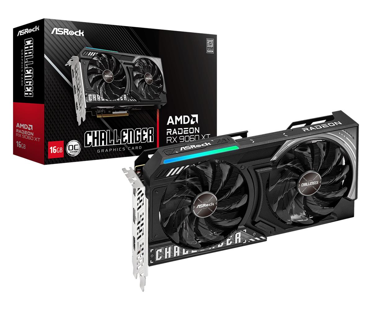34c86ab7-9007-4d06-adf8-29779589b7ff ASROCK AMD Radeon RX 9060 XT su 16 GB GDDR6 atminties