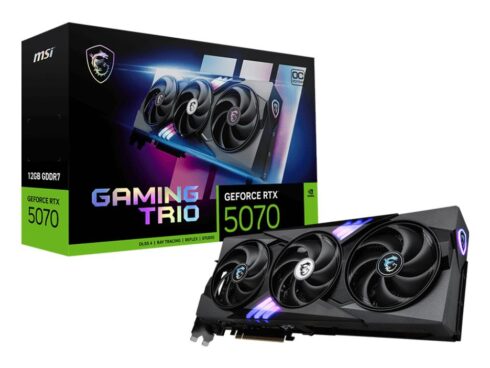 Graphics Card MSI NVIDIA GeForce RTX 5070 12 GB GDDR7 192 bit PCIE 5.0 16x Triple slot Fansink 1xHDMI 3xDisplayPort RTX507012GGAMTRIOOC