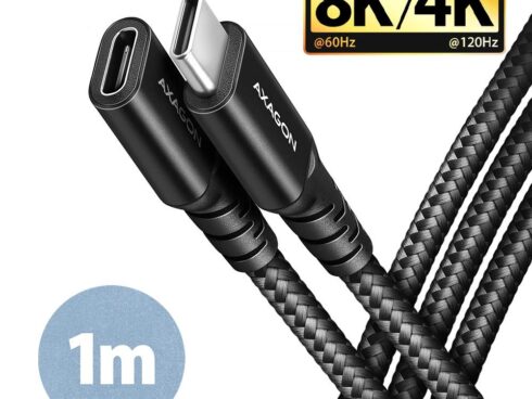 CABLE USB-C EXTENSION 1M/BLACK BUCM32-CF10AB AXAGON