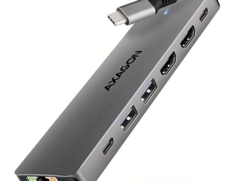 I/O HUB USB-C 7IN1 DUAL 4K/0.15M HMC-7HX2 AXAGON
