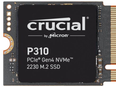 SSD CRUCIAL P310 1TB M.2 PCIe Gen4 NVMe 3D NAND Write speed 6000 MBytes/sec Read speed 7100 MBytes/sec TBW 220 TB CT1000P310SSD2