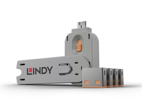 USB PORT BLOCKER 4PACK/ORANGE 40453 LINDY