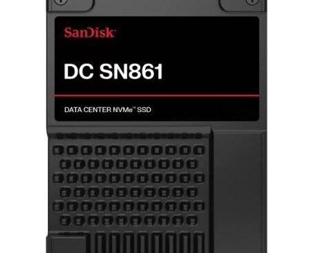 SSD SANDISK DC SN861 3.84TB U.2 PCIe Gen5 NVMe Write speed 7200 MBytes/sec Read speed 13700 MBytes/sec 15mm SDS6BA138PSP9X30TS2526