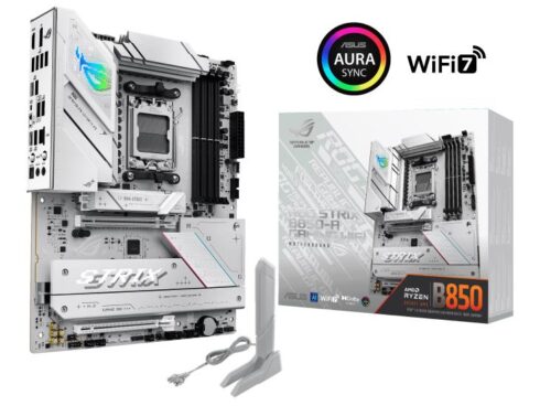 Mainboard ASUS AMD B850 SAM5 ATX Memory DDR5 Memory slots 4 1xPCI-Express 4.0 16x 1xPCI-Express 5.0 16x 4xM.2 1xHDMI 1xDisplayPort 12xUSB 2.0 3xUSB-C 1xOptical S/PDIF 1xRJ45 2xAudio port STRIXB850-AGAMINGWIFI