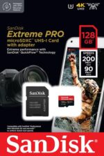 Micro SDXC kortelė SanDisk 128GB su SD adapteriu, pakuotė