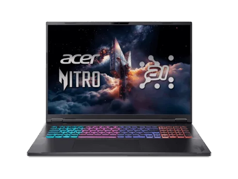 Acer | Nitro 18 AI AN18-61-R25V | Obsidian Black | 18 " | IPS | WQXGA | 2560 x 1600 pixels | AMD Ryzen AI 7 | 350 | 16 GB | DDR5 | Solid-state drive capacity 1000 GB | NVIDIA GeForce RTX 5060 | GDDR7 | 8 GB | Windows 11 Home | 802.11ax | Bluetooth version 5.3 | Keyboard language US international | Keyboard backlit | Warranty 24 month(s)