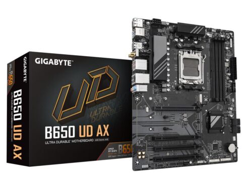 Mainboard GIGABYTE AMD B650 SAM5 ATX Memory DDR5 Memory slots 4 1xPCI-Express 16x 3xPCI-Express 3.0 16x 3xM.2 1xHDMI 1xDisplayPort 6xUSB 2.0 2xUSB 3.2 1xUSB-C 1xRJ45 3xAudio port B650UDAX1.0Y1