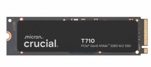 SSD CRUCIAL T710 2TB M.2 PCIe Gen5 NVMe Write speed 13800 MBytes/sec Read speed 14500 MBytes/sec TBW 1200 TB CT2000T710SSD5