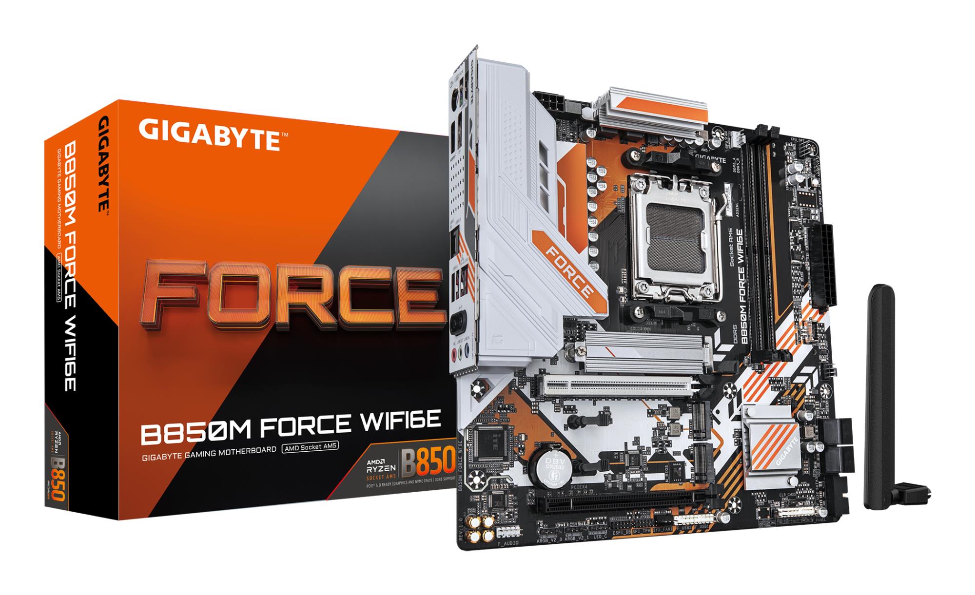 4a1c13b2-bf91-43e1-91fb-661209bf4750 Gigabyte B850M FORCE WIFI6E su AM5 procesoriaus lizdu ir DDR5 atmintimi