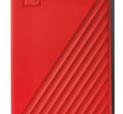 External HDD WESTERN DIGITAL My Passport 6TB USB 2.0 USB 3.2 Colour Red WDBR9S0060BRD-WESN