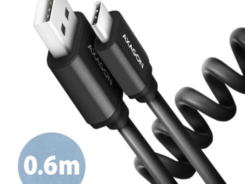 CABLE USB-C TO USB2.0 0.6M/TWISTER BLK BUCM-AM10TB AXAGON