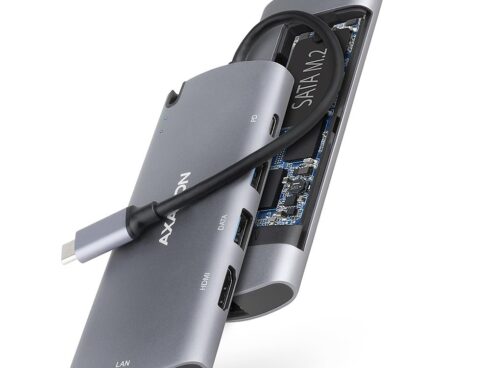 I/O HUB USB-C 6IN1 SATA M.2/0.18M HMC-6M2 AXAGON