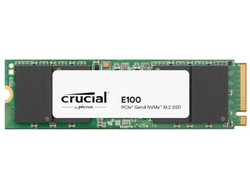 SSD CRUCIAL E100 480GB M.2 PCIe Gen4 NVMe 3D NAND Write speed 2500 MBytes/sec Read speed 4500 MBytes/sec CT480E100SSD8