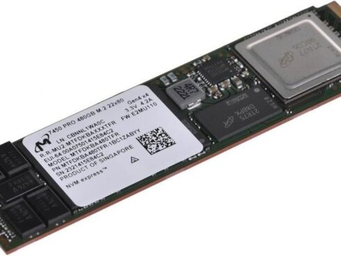 SSD MICRON SSD series 7450 PRO 480GB NVMe NAND flash technology 3D NAND Write speed 700 MBytes/sec Read speed 5000 MBytes/sec Form Factor M.2 TBW 800 TB MTBF 2000000 hours MTFDKBA480TFR-1BC1ZABYYR