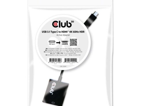 I/O ADAPTER USB-C TO HDMI/ACTIVE CAC-2504 CLUB3D