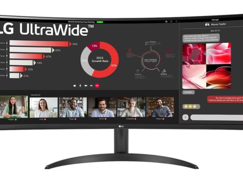 LCD Monitor LG 34" Curved/21 : 9 Panel VA 3440x1440 21:9 100 Hz 5 ms Tilt 34WR50QK-B