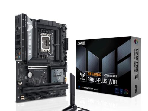 Mainboard ASUS Intel B860 Express LGA1851 ATX Memory DDR5 Memory slots 4 1xPCI-Express 4.0 1x 1xPCI-Express 4.0 16x 1xPCI-Express 5.0 16x 3xM.2 1xHDMI 1xDisplayPort 2xUSB 2.0 3xUSB 3.0 2xUSB 3.2 1xUSB-C 1xOptical S/PDIF 1xRJ45 5xAudio port TUFGAMINGB860-PLUSWIFI