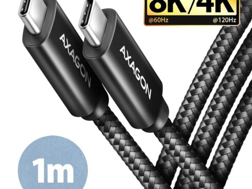 CABLE USB-C TO USB-C 1M 100W/8K BLACK BUCM432-CM10AB AXAGON