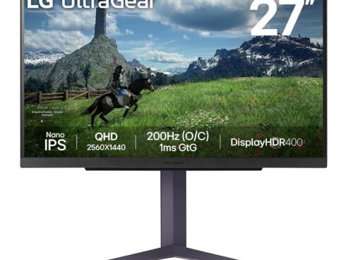 LCD Monitor LG 27" Panel IPS 2560x1440 16:9 180Hz 1 ms Pivot Height adjustable Tilt Colour Black 27GS85Q-B